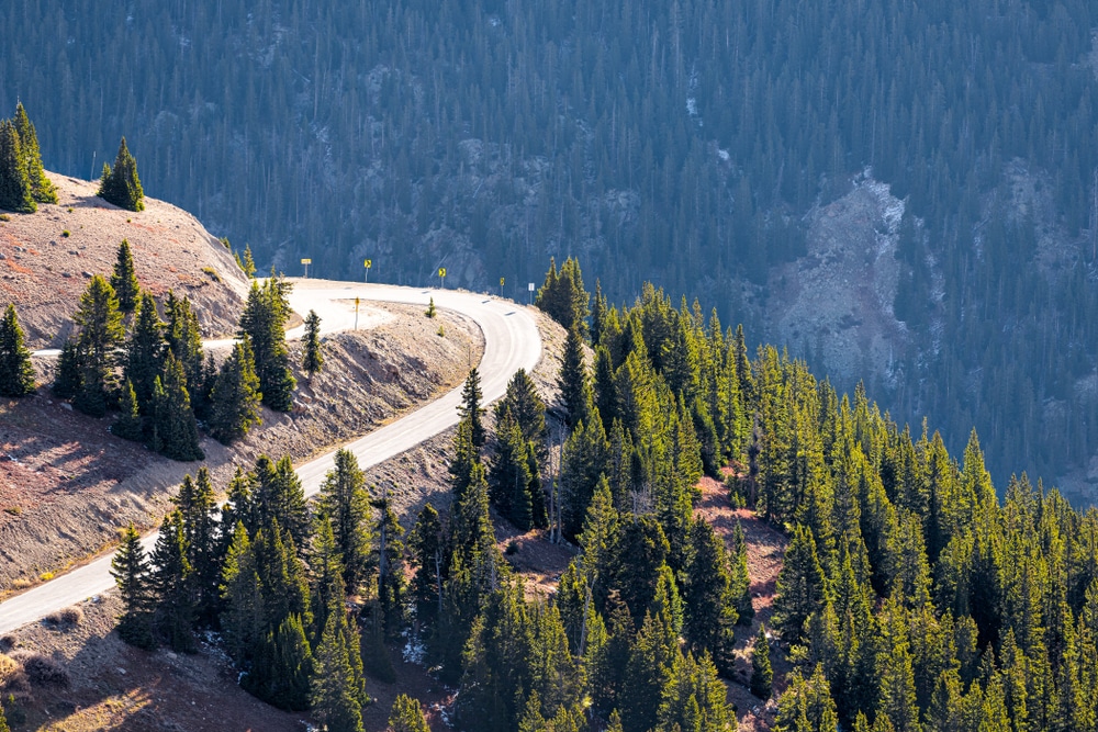 Independence,Pass,Highway,82,Rocky,Mountain,High,Angle,View,Of