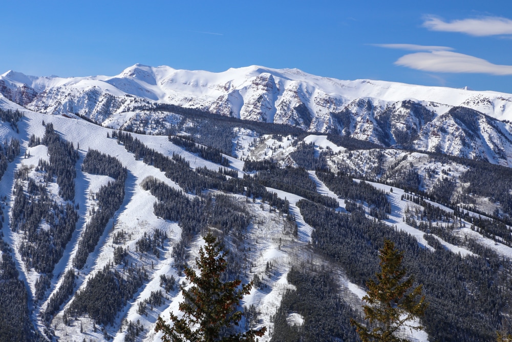 The,Snow,Covered,Mountains,Of,Aspen,Highlands,Ski,Resort,And