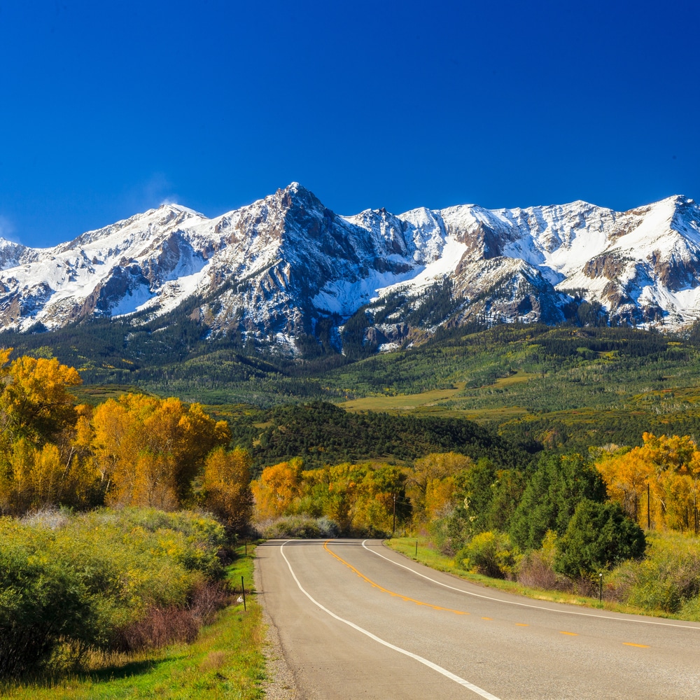 Countryside,Road,,Fall,Season,In,Colorado